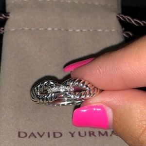 David  Yurman Cable Loop Ring with Diamonds